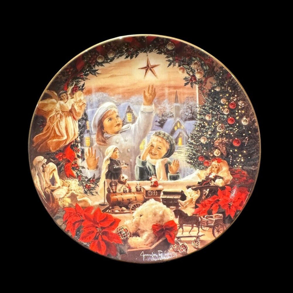 Vintage Collector Plate "A Christmas Wish" by Jennifer Welty, Collectible